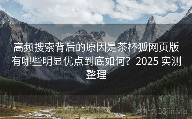 高频搜索背后的原因是茶杯狐网页版有哪些明显优点到底如何？2025 实测整理  第1张