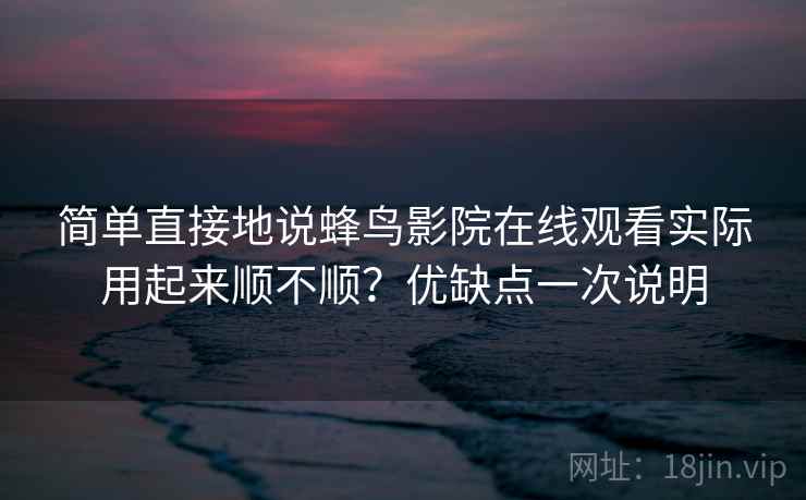 简单直接地说蜂鸟影院在线观看实际用起来顺不顺?优缺点一次说明 第1张 简单直接地说蜂鸟影院在线观看实际用起来顺不顺?优缺点一次说明 第1张