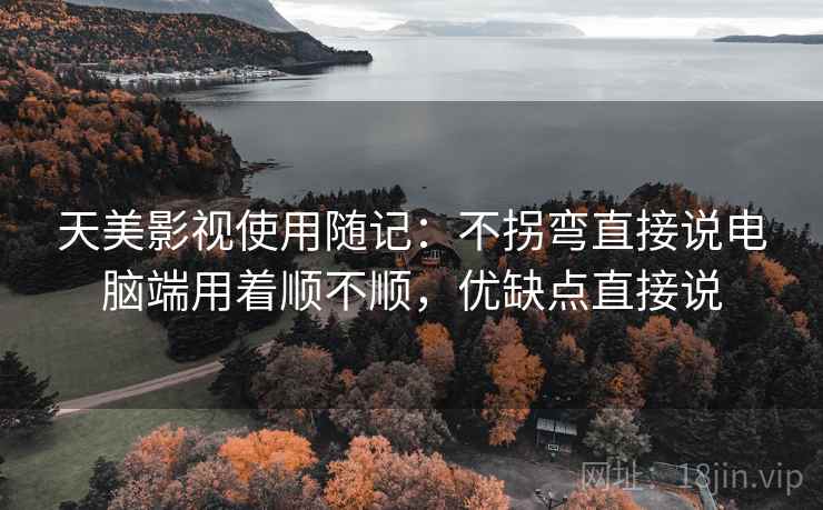 天美影视使用随记:不拐弯直接说电脑端用着顺不顺,优缺点直接说