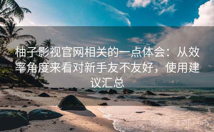 柚子影视官网相关的一点体会:从效率角度来看对新手友不友好,使用建议汇总