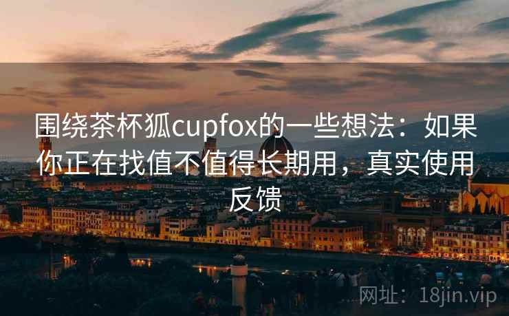 围绕茶杯狐cupfox的一些想法:如果你正在找值不值得长期用,真实使用反馈 第2张 围绕茶杯狐cupfox的一些想法:如果你正在找值不值得长期用,真实使用反馈 第2张